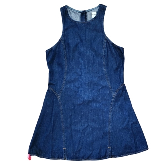 NWT Re/Done Blue Denim 100% Lyocell Mini Dress Women's Large‎ - Picture 1 of 8